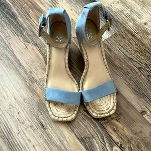 Vince Camuto wedges in baby blue